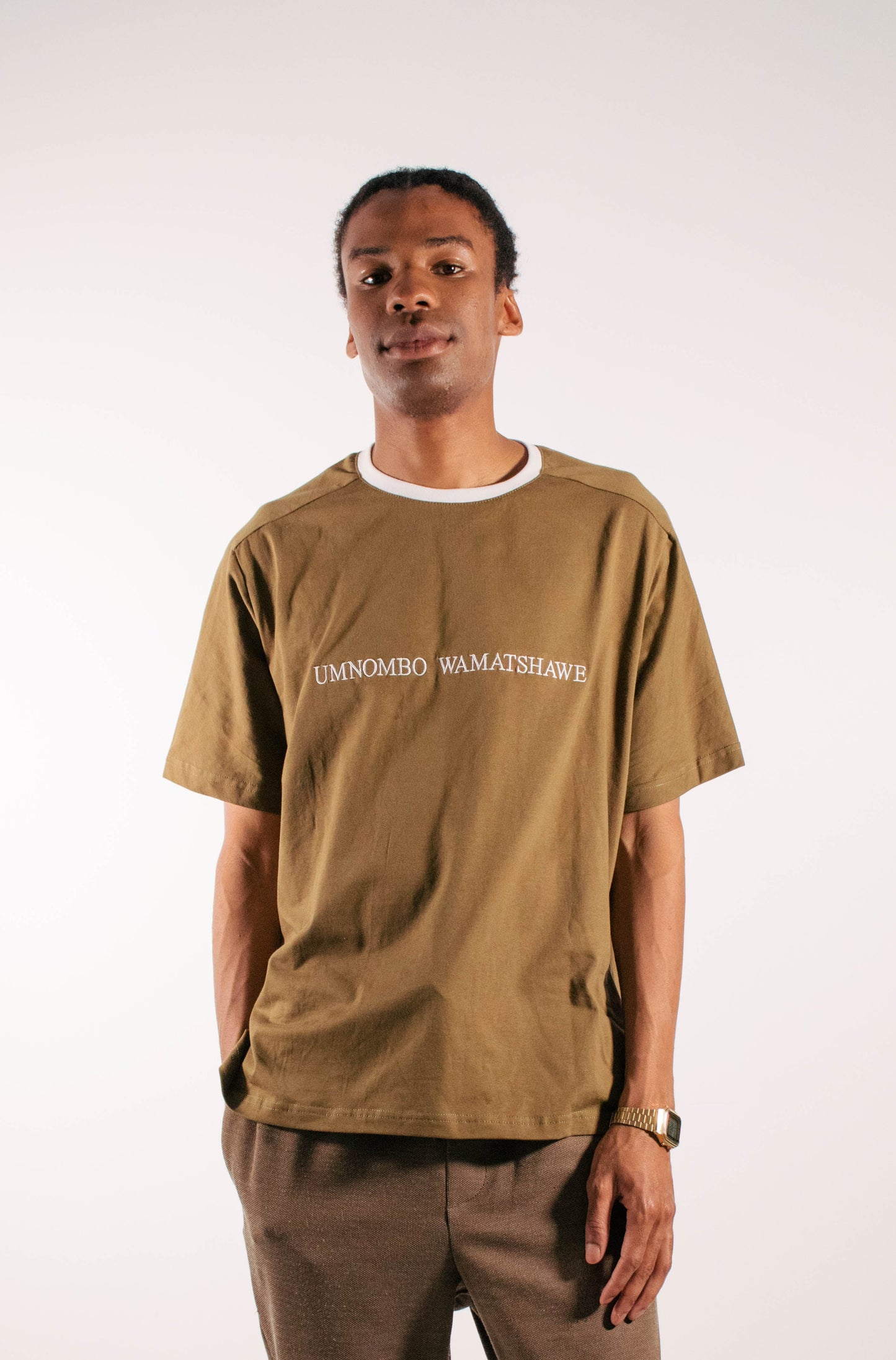 UMNOMBO WAMATSHAWE T-Shirt Brown